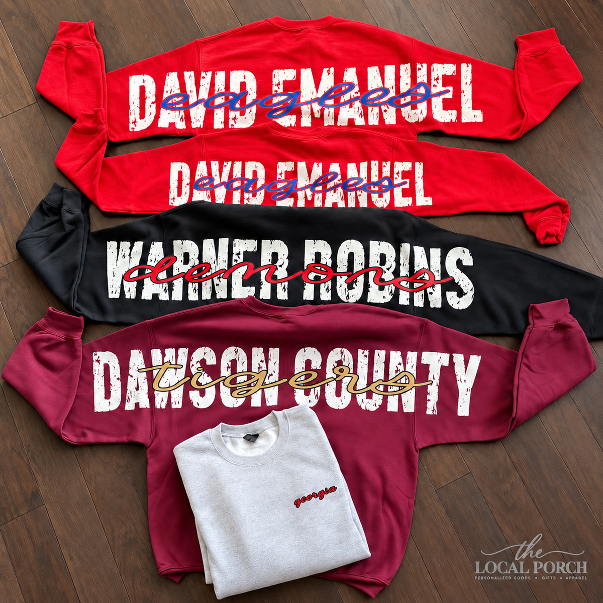 Custom School Spirit Sweatshirt- OVERSIZED Back Design