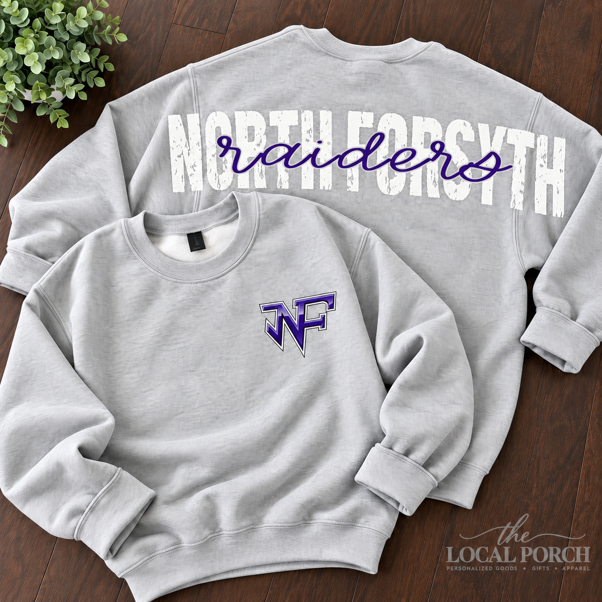 Custom School Spirit Sweatshirt- OVERSIZED Back Design