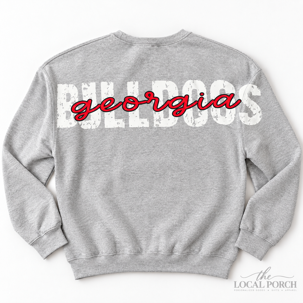 Custom School Spirit Sweatshirt- OVERSIZED Back Design