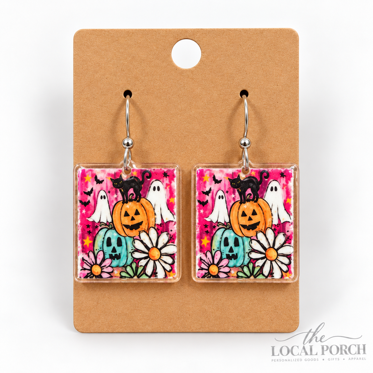 Halloween Floral Dangle Earring