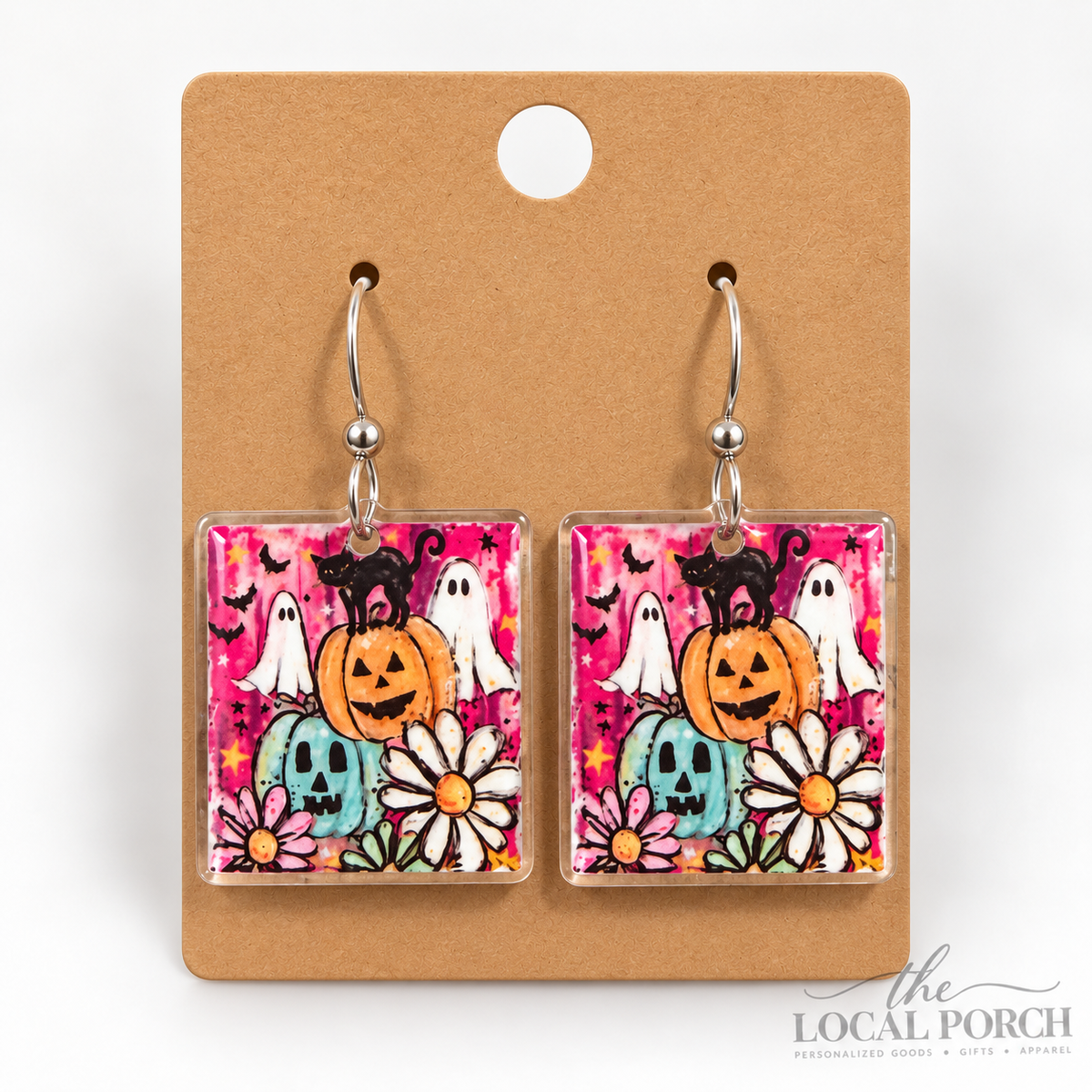 Halloween Floral Dangle Earring