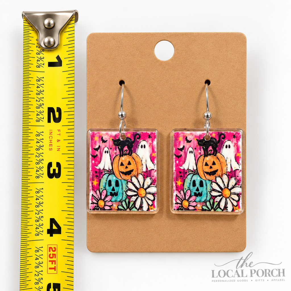 Halloween Floral Dangle Earring