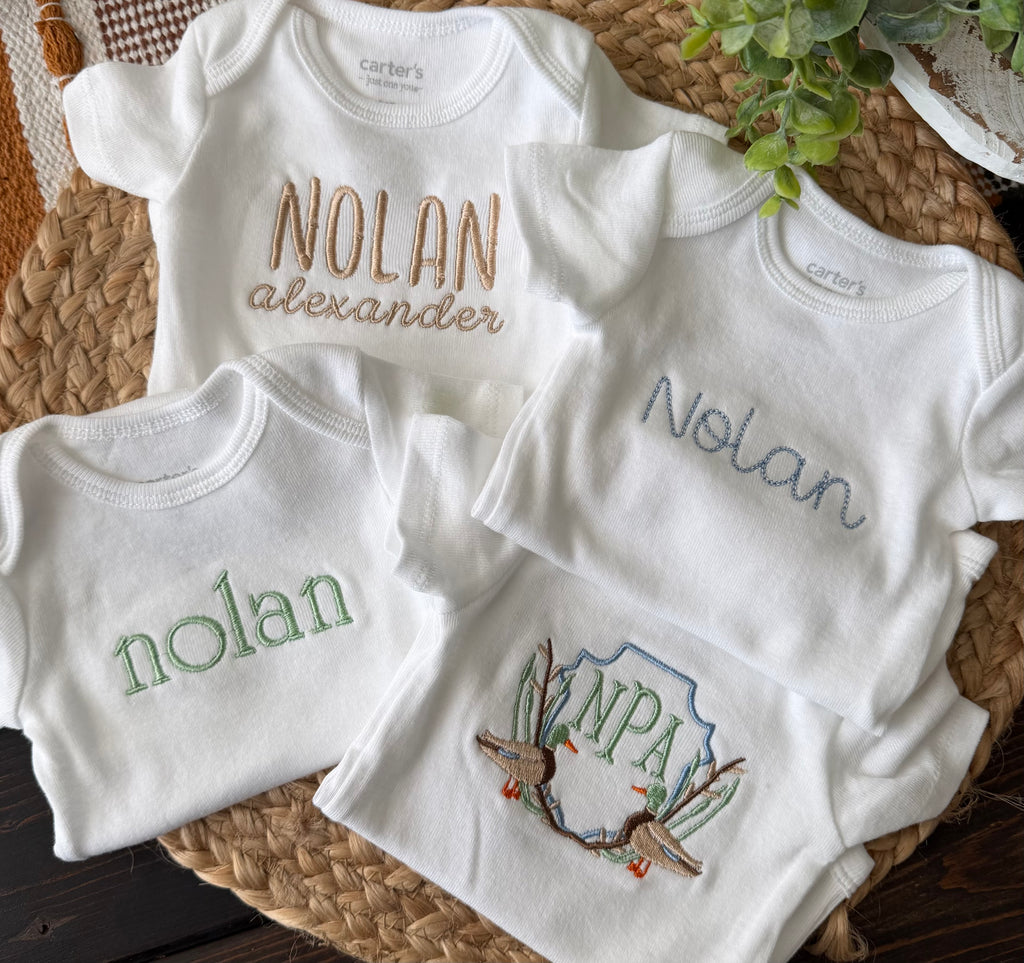 Embroidered Baby Bodysuit