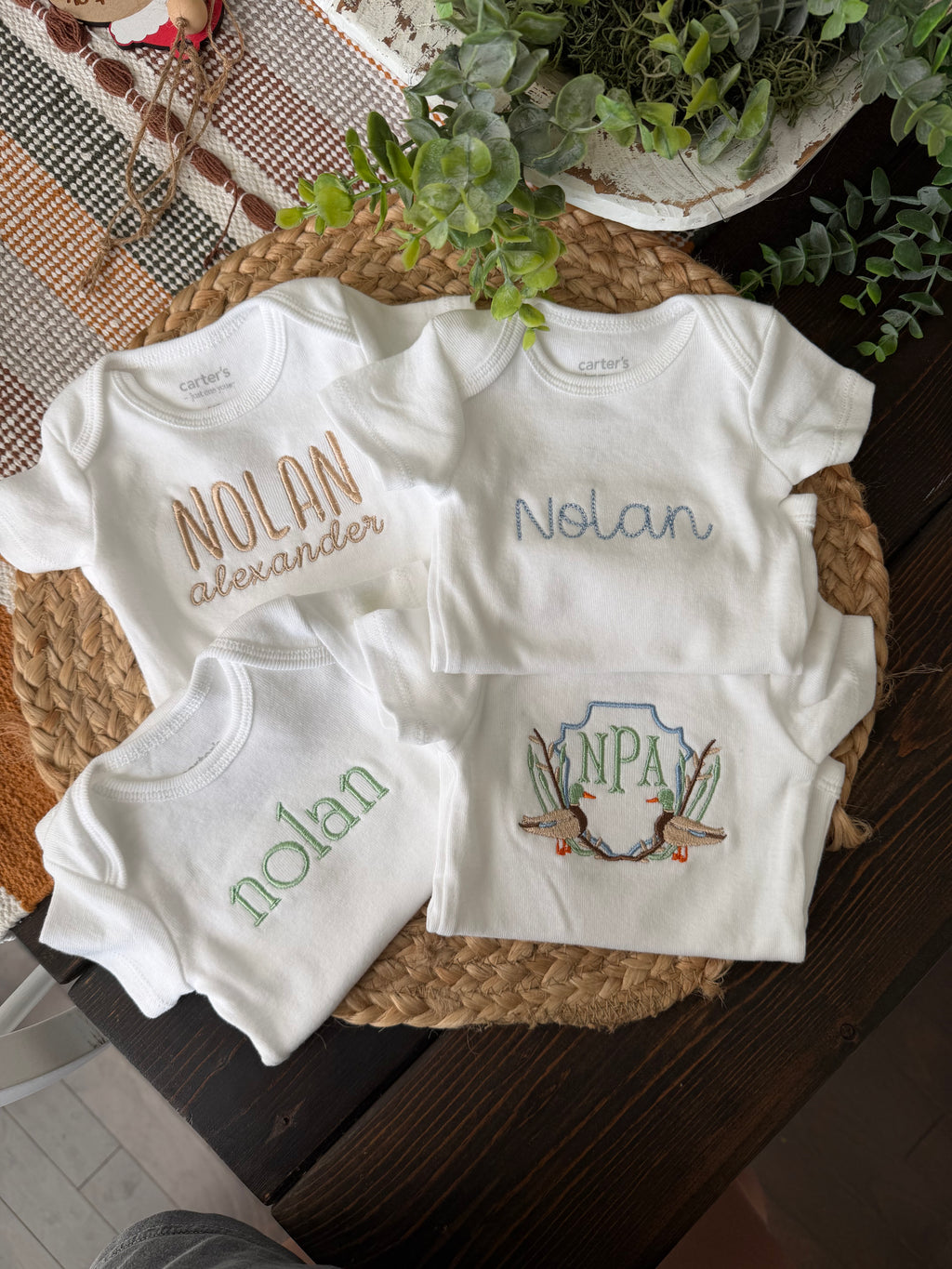 Embroidered Baby Bodysuit