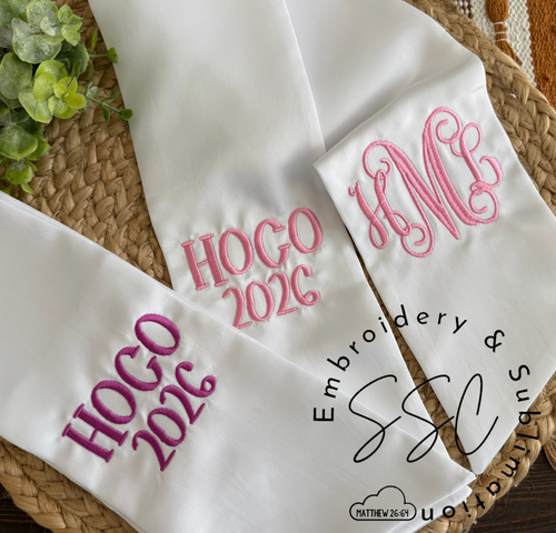 Personalied Embroidered Homecoming Sash